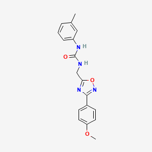 molecular formula C18H18N4O3 B5453282 N-{[3-(4-methoxyphenyl)-1,2,4-oxadiazol-5-yl]methyl}-N'-(3-methylphenyl)urea 