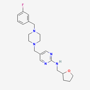 5-{[4-(3-fluorobenzyl)-1-piperazinyl]methyl}-N-(tetrahydro-2-furanylmethyl)-2-pyrimidinamine