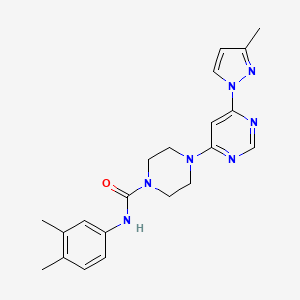 N-(3,4-dimethylphenyl)-4-[6-(3-methyl-1H-pyrazol-1-yl)-4-pyrimidinyl]-1-piperazinecarboxamide