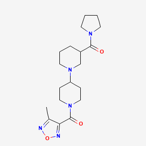 molecular formula C19H29N5O3 B5453350 1'-[(4-methyl-1,2,5-oxadiazol-3-yl)carbonyl]-3-(pyrrolidin-1-ylcarbonyl)-1,4'-bipiperidine 