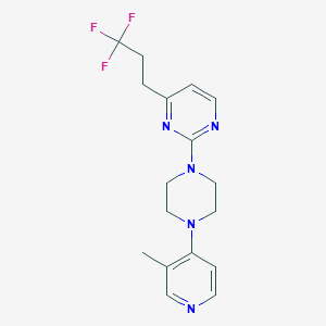 molecular formula C17H20F3N5 B5453365 2-[4-(3-methylpyridin-4-yl)piperazin-1-yl]-4-(3,3,3-trifluoropropyl)pyrimidine 