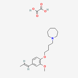 1-[4-[2-methoxy-4-[(E)-prop-1-enyl]phenoxy]butyl]azepane;oxalic acid