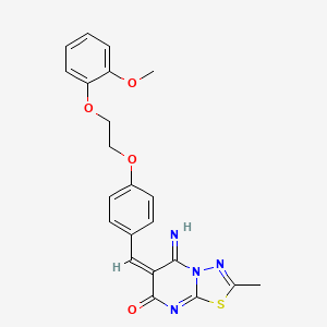 5-imino-6-{4-[2-(2-methoxyphenoxy)ethoxy]benzylidene}-2-methyl-5,6-dihydro-7H-[1,3,4]thiadiazolo[3,2-a]pyrimidin-7-one