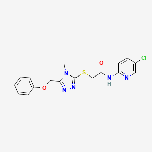 N-(5-CHLORO-2-PYRIDINYL)-2-{[4-METHYL-5-(PHENOXYMETHYL)-4H-1,2,4-TRIAZOL-3-YL]SULFANYL}ACETAMIDE