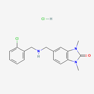 molecular formula C17H19Cl2N3O B5453390 5-{[(2-chlorobenzyl)amino]methyl}-1,3-dimethyl-1,3-dihydro-2H-benzimidazol-2-one hydrochloride 