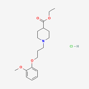 molecular formula C18H28ClNO4 B5453395 Ethyl 1-[3-(2-methoxyphenoxy)propyl]piperidine-4-carboxylate;hydrochloride 