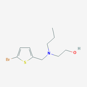 molecular formula C10H16BrNOS B5453428 2-[(5-Bromothiophen-2-yl)methyl-propylamino]ethanol 