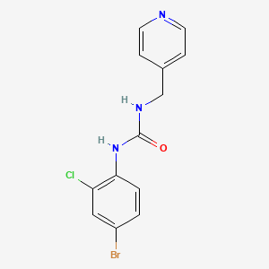 molecular formula C13H11BrClN3O B5453435 1-(4-Bromo-2-chlorophenyl)-3-(pyridin-4-ylmethyl)urea 