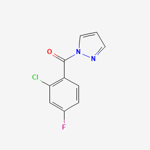 molecular formula C10H6ClFN2O B5453437 1-(2-chloro-4-fluorobenzoyl)-1H-pyrazole 