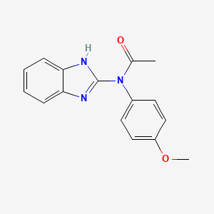 molecular formula C16H15N3O2 B5453462 N-1H-benzimidazol-2-yl-N-(4-methoxyphenyl)acetamide 