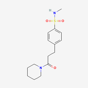 N-methyl-4-[3-oxo-3-(1-piperidinyl)propyl]benzenesulfonamide