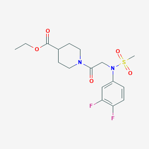 molecular formula C17H22F2N2O5S B5453469 ethyl 1-[N-(3,4-difluorophenyl)-N-(methylsulfonyl)glycyl]-4-piperidinecarboxylate 