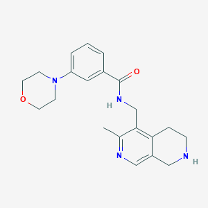 N-[(3-methyl-5,6,7,8-tetrahydro-2,7-naphthyridin-4-yl)methyl]-3-(4-morpholinyl)benzamide dihydrochloride