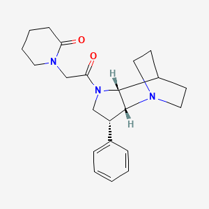 1-[2-oxo-2-[(2R,3R,6R)-3-phenyl-1,5-diazatricyclo[5.2.2.02,6]undecan-5-yl]ethyl]piperidin-2-one