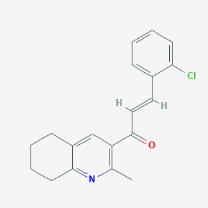 molecular formula C19H18ClNO B5453530 3-(2-chlorophenyl)-1-(2-methyl-5,6,7,8-tetrahydro-3-quinolinyl)-2-propen-1-one 