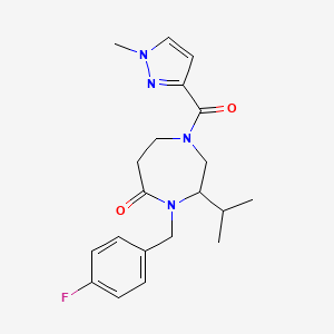 4-(4-fluorobenzyl)-3-isopropyl-1-[(1-methyl-1H-pyrazol-3-yl)carbonyl]-1,4-diazepan-5-one