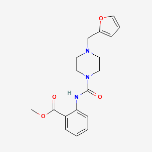 molecular formula C18H21N3O4 B5453555 METHYL 2-({[4-(2-FURYLMETHYL)PIPERAZINO]CARBONYL}AMINO)BENZOATE 