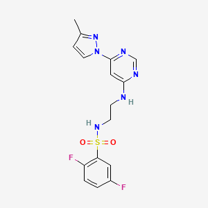 2,5-difluoro-N-(2-{[6-(3-methyl-1H-pyrazol-1-yl)-4-pyrimidinyl]amino}ethyl)benzenesulfonamide