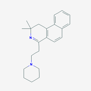 molecular formula C22H28N2 B5453573 2,2-dimethyl-4-[2-(1-piperidinyl)ethyl]-1,2-dihydrobenzo[f]isoquinoline 