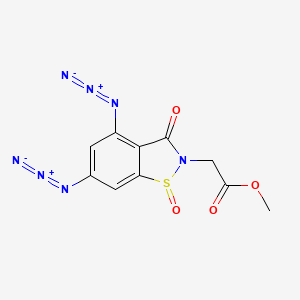 molecular formula C10H7N7O4S B5453593 methyl (4,6-diazido-1-oxido-3-oxo-1,2-benzisothiazol-2(3H)-yl)acetate 