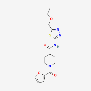 N-[5-(ethoxymethyl)-1,3,4-thiadiazol-2-yl]-1-(furan-2-carbonyl)piperidine-4-carboxamide