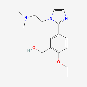 molecular formula C16H23N3O2 B5453605 (5-{1-[2-(dimethylamino)ethyl]-1H-imidazol-2-yl}-2-ethoxyphenyl)methanol 