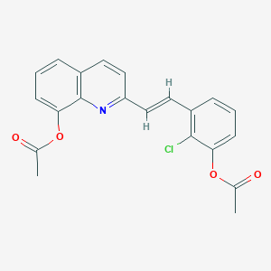 molecular formula C21H16ClNO4 B5453612 2-{2-[3-(acetyloxy)-2-chlorophenyl]vinyl}-8-quinolinyl acetate 