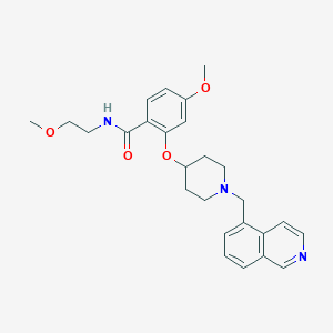 2-[1-(isoquinolin-5-ylmethyl)piperidin-4-yl]oxy-4-methoxy-N-(2-methoxyethyl)benzamide