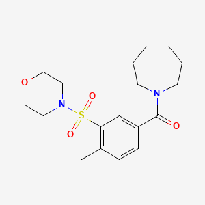 1-[4-methyl-3-(morpholin-4-ylsulfonyl)benzoyl]azepane