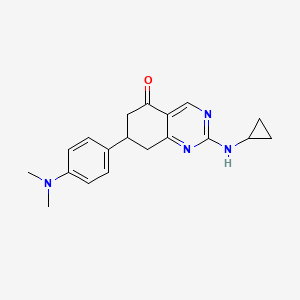 2-(cyclopropylamino)-7-[4-(dimethylamino)phenyl]-7,8-dihydroquinazolin-5(6H)-one