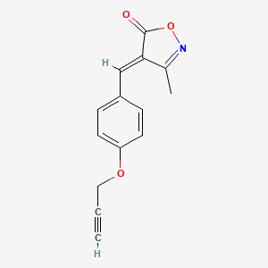 (4E)-3-methyl-4-[(4-prop-2-ynoxyphenyl)methylidene]-1,2-oxazol-5-one