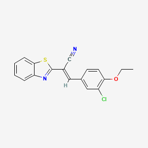 2-(1,3-benzothiazol-2-yl)-3-(3-chloro-4-ethoxyphenyl)acrylonitrile