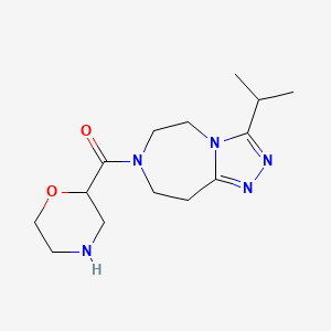 molecular formula C14H23N5O2 B5453682 3-isopropyl-7-(2-morpholinylcarbonyl)-6,7,8,9-tetrahydro-5H-[1,2,4]triazolo[4,3-d][1,4]diazepine hydrochloride 