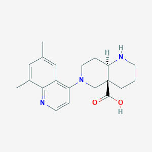 (4aS,8aR)-6-(6,8-dimethylquinolin-4-yl)-1,2,3,4,5,7,8,8a-octahydro-1,6-naphthyridine-4a-carboxylic acid