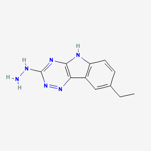 molecular formula C11H12N6 B5453719 8-ethyl-3-hydrazinyl-5H-[1,2,4]triazino[5,6-b]indole 