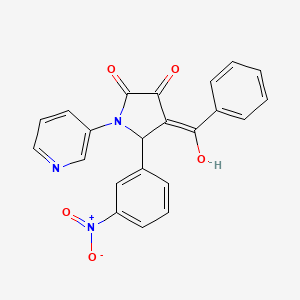 4-benzoyl-3-hydroxy-5-(3-nitrophenyl)-1-(3-pyridinyl)-1,5-dihydro-2H-pyrrol-2-one