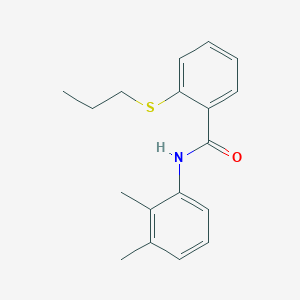 molecular formula C18H21NOS B5453756 N-(2,3-dimethylphenyl)-2-(propylsulfanyl)benzamide 