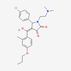 5-(4-chlorophenyl)-1-[2-(dimethylamino)ethyl]-3-hydroxy-4-(2-methyl-4-propoxybenzoyl)-2,5-dihydro-1H-pyrrol-2-one