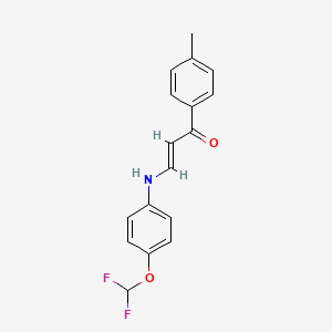 molecular formula C17H15F2NO2 B5453782 (E)-3-[4-(DIFLUOROMETHOXY)ANILINO]-1-(4-METHYLPHENYL)-2-PROPEN-1-ONE 