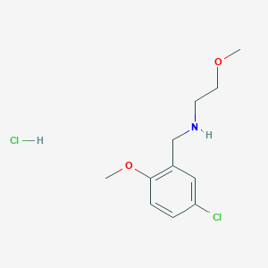 molecular formula C11H17Cl2NO2 B5453788 N-[(5-chloro-2-methoxyphenyl)methyl]-2-methoxyethanamine;hydrochloride 