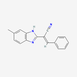 2-(6-methyl-1H-benzimidazol-2-yl)-3-phenylacrylonitrile