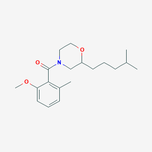 molecular formula C19H29NO3 B5453837 4-(2-methoxy-6-methylbenzoyl)-2-(4-methylpentyl)morpholine 