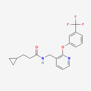 3-cyclopropyl-N-({2-[3-(trifluoromethyl)phenoxy]pyridin-3-yl}methyl)propanamide