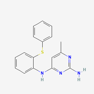 molecular formula C17H16N4S B5453859 6-methyl-N~4~-[2-(phenylthio)phenyl]-2,4-pyrimidinediamine 