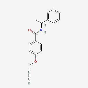 molecular formula C18H17NO2 B5453875 N-(1-phenylethyl)-4-(2-propyn-1-yloxy)benzamide 