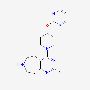 2-ethyl-4-[4-(2-pyrimidinyloxy)-1-piperidinyl]-6,7,8,9-tetrahydro-5H-pyrimido[4,5-d]azepine dihydrochloride