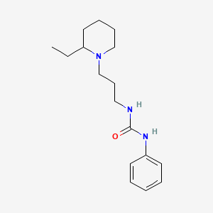 molecular formula C17H27N3O B5453901 N-[3-(2-ethyl-1-piperidinyl)propyl]-N'-phenylurea 