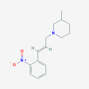 3-methyl-1-[3-(2-nitrophenyl)-2-propen-1-yl]piperidine