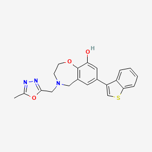 7-(1-benzothien-3-yl)-4-[(5-methyl-1,3,4-oxadiazol-2-yl)methyl]-2,3,4,5-tetrahydro-1,4-benzoxazepin-9-ol