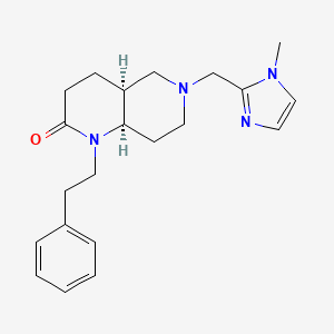 molecular formula C21H28N4O B5453938 (4aS*,8aR*)-6-[(1-methyl-1H-imidazol-2-yl)methyl]-1-(2-phenylethyl)octahydro-1,6-naphthyridin-2(1H)-one 